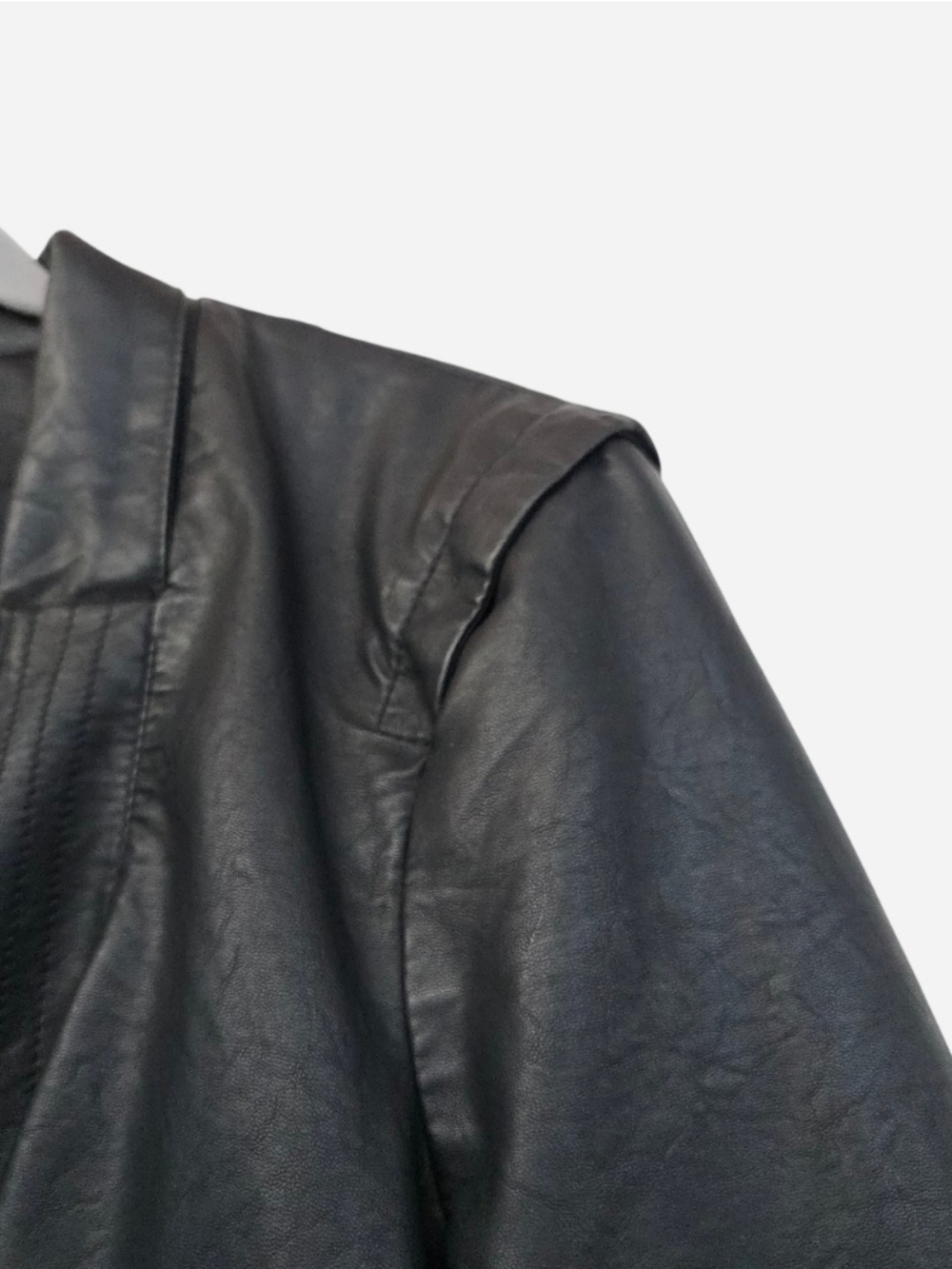 Blank NYC Black Faux Vegan Leather Moto Zip Jacket, L/XL - Picture 10 of 14